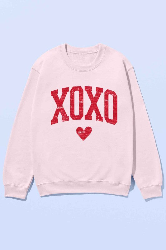 XOXO LOVE HEART VALENTINES GRAPHIC SWEATSHIRT