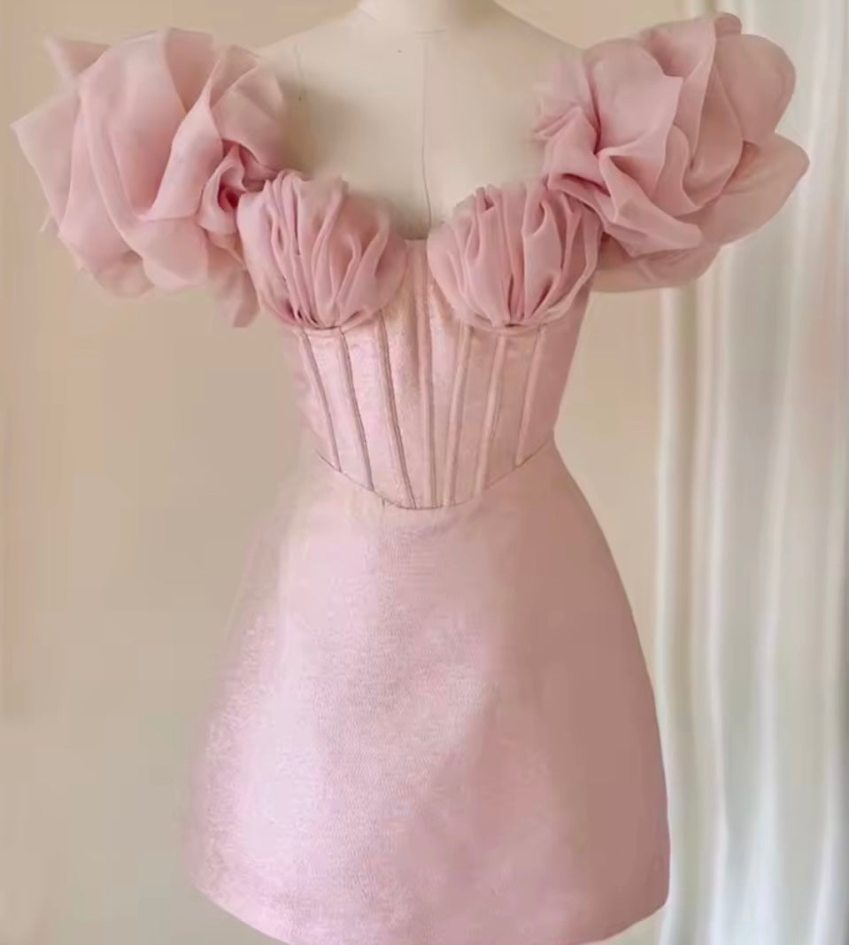 Pink Bustier dress Cocktail Date night